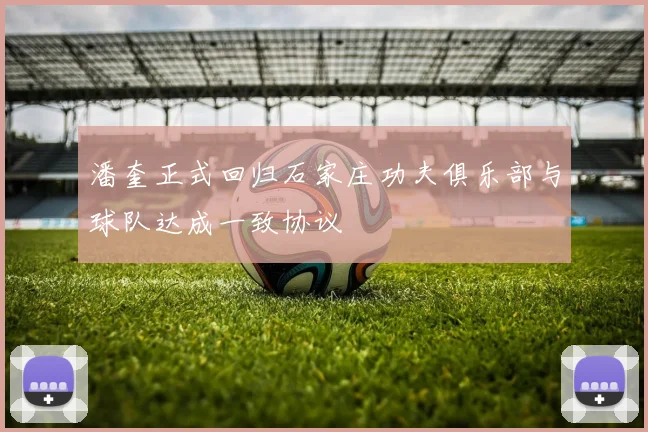 潘奎正式回归石家庄功夫俱乐部与球队达成一致协议